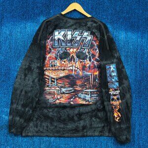 KISS Landlocked in Vegas Metal Band Tie Dye Long Sleeve 3XL